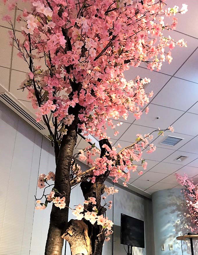 本物そっくりの大きな桜の木